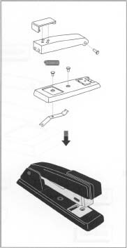 how to put together a stapler